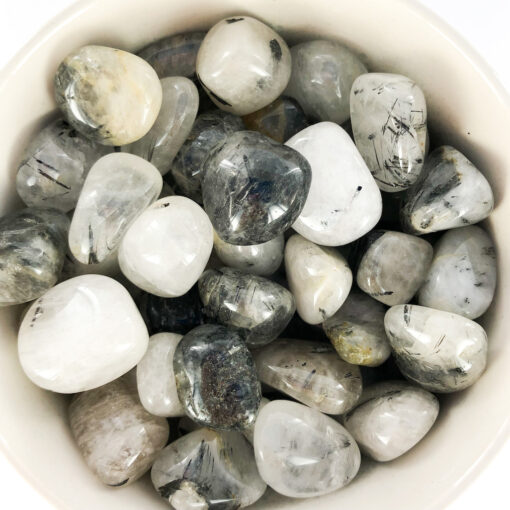 Quartz with Tourmaline | Tumble | Sacred Earth Crystals | Wholesale Crystals | Brisbane | Australia