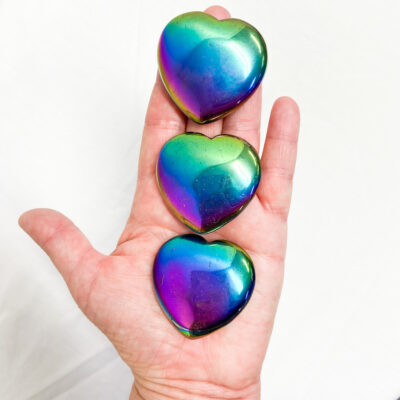 Rainbow Aura Quartz | Heart | Sacred Earth Crystals | Wholesale Crystals | Brisbane | Australia