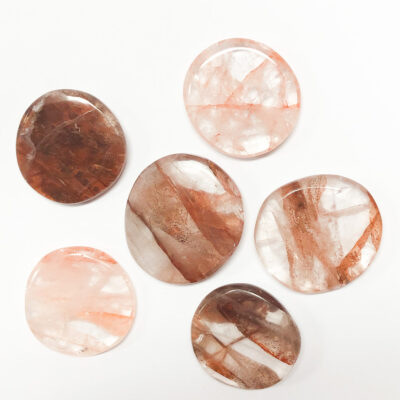 Fire Quartz | Smooth Stone/Coin | Sacred Earth Crystals | Wholesale Crystals | Brisbane | Australia