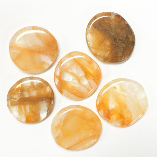 Golden Healer | Smooth Stone/Coin | Sacred Earth Crystals | Wholesale Crystals | Brisbane | Australia