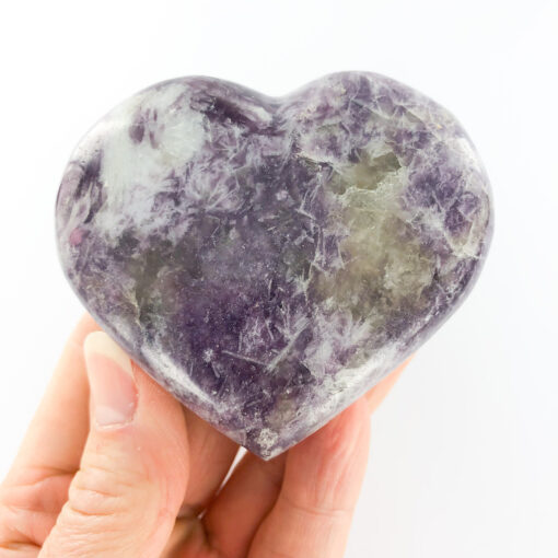 Lepidolite in Quartz | Heart | Sacred Earth Crystals | Wholesale Crystals | Brisbane | Austra