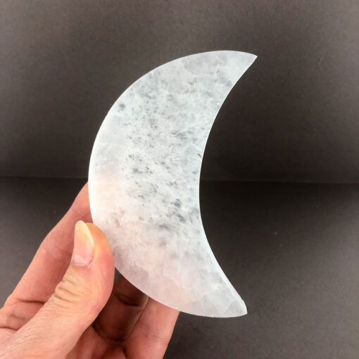 Selenite | Crescent Moon Charge Plate | Sacred Earth Crystals | Wholesale Crystals | Brisbane | Australia