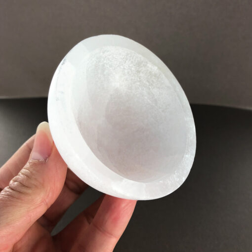 Reduced Selenite | 7cm Round Chalice Bowl | Sacred Earth Crystals | Wholesale Crystals | Brisbane | Australia