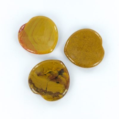 Yellow Mookaite Jasper | Heart Worry/Thumb Stone | Sacred Earth Crystals | Wholesale Crystal Shop | Brisbane | Australia