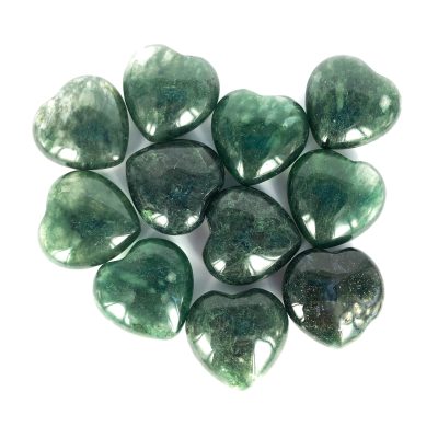 Green Moss Agate | Heart | Sacred Earth Crystals | Wholesale Crystals | Brisbane | Australia