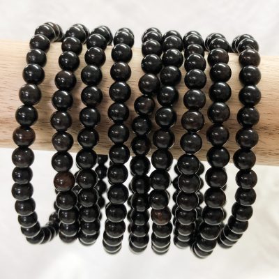Black Obsidian | 6mm Round Bead Bracelet | Sacred Earth Crystals | Wholesale Crystals | Brisbane | Australia