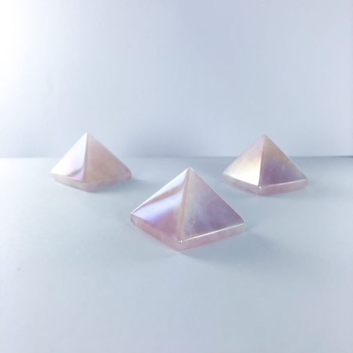Rose Quartz Aura | Pyramid | Sacred Earth Crystals | Wholesale Crystals | Brisbane | Australia