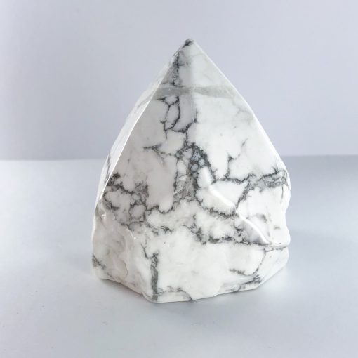 White Howlite | Polished Point Cut Base | Sacred Earth Crystals | Wholesale Crystals | Brisbane | Australia