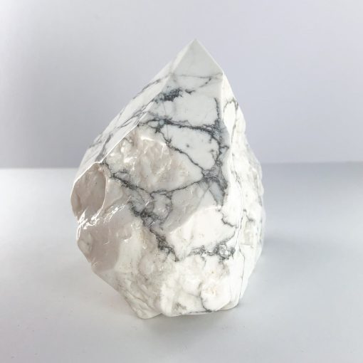 White Howlite | Polished Point Cut Base | Sacred Earth Crystals | Wholesale Crystals | Brisbane | Australia