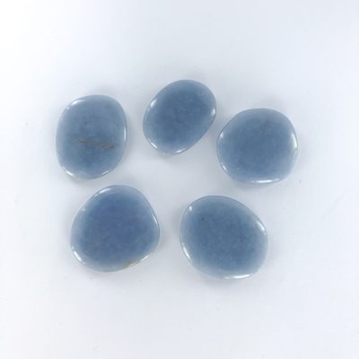 Angelite | Smooth Stone Pack of 5 | Sacred Earth Crystals | Wholesale Crystals | Brisbane | Australia