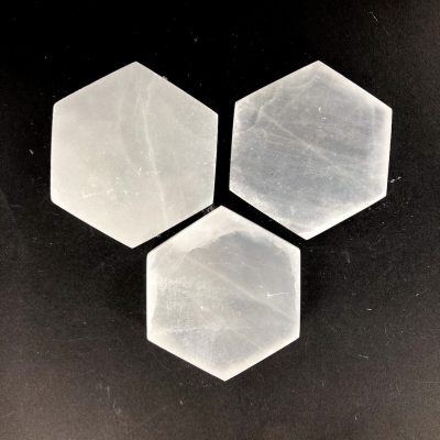 Selenite | 6cm Hexagonal Charging Plate | Sacred Earth Crystals | Wholesale Crystals | Brisbane | Australia