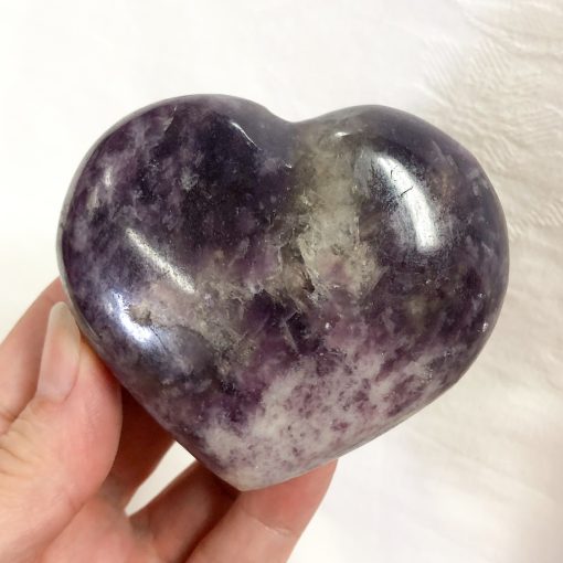 Lepidolite in Quartz | Heart | Sacred Earth Crystals | Wholesale Crystals | Brisbane | Australia