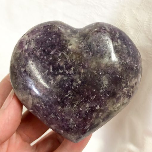 Lepidolite in Quartz | Heart | Sacred Earth Crystals | Wholesale Crystals | Brisbane | Australia