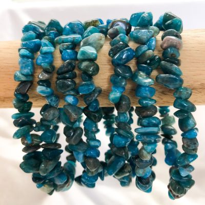 Blue Apatite | Chip Bracelet | Sacred Earth Crystals | Wholesale Crystals | Brisbane | Australia